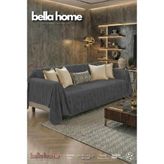 Bella Home Fırça Desenli Polar Koltuk Örtüsü – Yumuşak Dokulu, Sıcak Tutan, Modern Tasarım - 170 x 210 cm - Antrasit