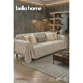 Bella Home Fırça Desenli Polar Koltuk Örtüsü – Yumuşak Dokulu, Sıcak Tutan, Modern Tasarım - 170 x 210 cm - Bej