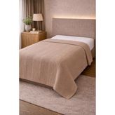 Bella Home Tek Kişilik Pamuklu Petek Pike | 160X220 cm | Hafif & Nefes Alabilir | Yazlık ve Konforlu - Vizon