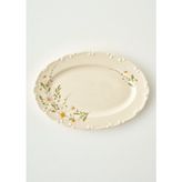 Bella Maison Daisy Porselen Sunum Tabağı 30 Cm Açık Krem Çiçek Desenli Şık ve Dayanıklı