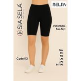belpa Sıla Sella Kadın Slim Fit Basic Kısa Tayt