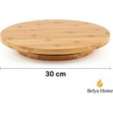 Belya Home Bambu Döner Servis ve Sunum Tabağı - 30-Cm