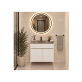 BENA Dandi Beyaz Cam Lavabolu MDF Banyo Dolabı 60 CM