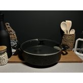 Bena Life 30 cm Granit Basık Tencere - Siyah