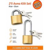Beneficio 2’li Asma Kilit Seti Kısa ve Uzun Kancalı – Dolap, Valiz, Bavul, Yurt ve Asker Kilidi