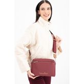 Benetton BNT1651 Bordo Camel Kadın Çapraz Çanta