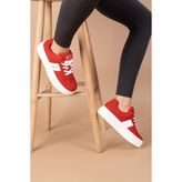 Benetton Kalın Tabanlı Sneaker - Kırmızı - Bej