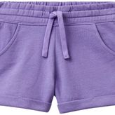 Benetton Kız Çocuk Mor Logolu Sweat Şort