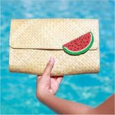 Beng Artisans Water Melon Applique Clutch Bag El Yapımı Hasır El Çantası