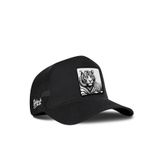 Bengal Kaplan Logolu Siyah Trucker Şapka