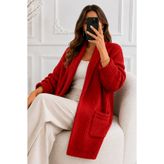benguen Cepli Triko Hırka R4596 Kırmızı