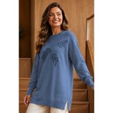 benguen Desenli Merserize Tunik N3385 İndigo