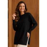 benguen Desenli Merserize Tunik N3385 Siyah