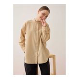 Benin Hakim Yaka Basic Tunik - Bej -
