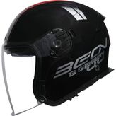 Beon B-203 Çenesiz Vizörlü Yazlık Kask FY01 Siyah/kırmızı - Çok Renkli