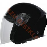 Beon Çenesiz Vizörlü Yazlık Kask [B203] [parlak Siyah]
