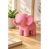 Bereketli Sevimli Fil Figürlü Mini Biblo Pembe