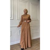 Berel Moda Kaşe Kloş kaban CAMEL 2