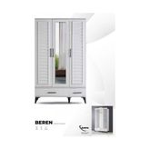 Beren 3 Kapaklı Dolap - Beyaz