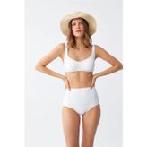 Beruflic Kadın Basic Beyaz Pedli Yüksek Bel Bikini Takımı