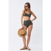 Beruflic Kadın Basic Haki Pedli Yüksek Bel Bikini Takımı