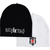 Beşiktaş Erkek Bebek 2li Örme Bere Lisans Baskılı