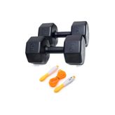 Besinistanbul 8 Kg Dambıl X 2 Adet = 16 Kg + SAYAÇLI ATLAMA İPİ SİYAH