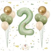 Best Su Yeşil Rakam Balon Seti Yaş-2