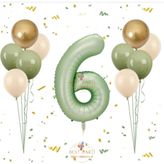 Best Su Yeşil Rakam Balon Seti Yaş-6