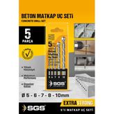 Beton Matkap Uç Seti 5 Parça SGS1415
