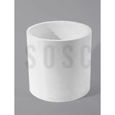 Beton Saksı, Beyaz Silindirik Tasarım, Modern Minimalist Stil, İç Mekan Bitki Saksısı, Dekoratif Beton Çiçek Kabı (Beyaz)
