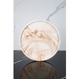 betonmall Mermer Desenli Sunum Tepsisi Yuvarlak Sunum Tabağı Sunumluk 28 Cm