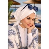 Beyaz Çapraz Bantlı Deniz - Havuz Bonesi