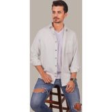 Beyaz Düz Oversize Oduncu Erkek Gömlek