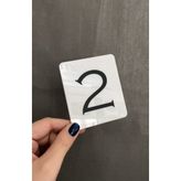 Beyaz Minimal Seri Kapı Numarası - 1 Adet