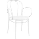 Beyaz Victor Xl Plastik Contract Koltuk Mutfak Balkon Salon Bahçe Cafe Sandalye - Standart