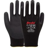 Beybi B-FLEX120 Micro Köpük Nitril Eldiven 12 Çift - Gri - Siyah - 10