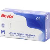 Beybi Lateks Eldiven Pudralı Medium (Orta) - 100 Adet