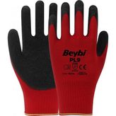 Beybi PL-9 Kırmızı Siyah Nitril Eldiven Aşınma Dirençli Örme İş Eldiveni - XL