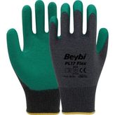 Beybi PL17 Flex Likralı Ipten Örme Lateks Eldiven Yeşil 12 Çift No:10