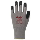 Beybi PL17 Legend No: 10 Çift Siyah Polyester Örme Lateks Eldiven