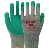 Beybi PL17 Legend No: 9 Koli 144 Çift Yeşil Polyester Örme Lateks Eldiven