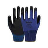 Beybi PN11 Polyester Örme Nitril Eldiven NO: 10 - Çift - Gri\Siyah