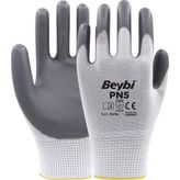 Beybi Pn5 Polyester Örme Nitril Eldiven 12 Çift - 9 - Kırmızı