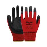 Beybi PN5 Zebra 1/2 Nitril Kaplı Polyester Eldiven NO: 11 - Çift - Mavi\Siyah