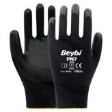 Beybi PN7 No: 9 Siyah Çift Polyester Örme Nitril Eldiven