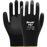 Beybi Pn7 Polyester Örme Nitril Iş Eldiven Siyah