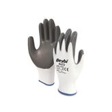 Beybi PN72 Polyester Örme NO:10 Çift Gri Nitril Eldiven