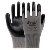 Beybi PN810 No: 9 Koli 288 Çift Gri Polyester Örme Nitril Eldiven