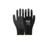 Beybi Pu Touch Polyester Örme Lateks Eldiven-siyah - 1 Çift